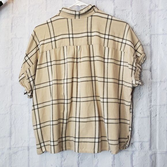 LEVI'S Plaid Button-down Boxy Fit Top Large - Picture 7 of 7